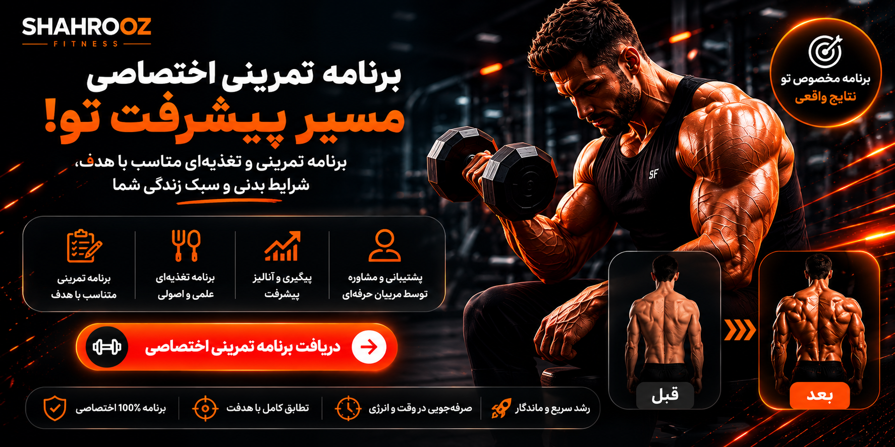 فروشگاه اینترنتی و پنل مدیریت Shahrooz Fitness